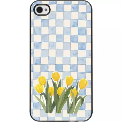 iPhone 4/4s Case Hülle - Blue vichy tulips Spring 2026