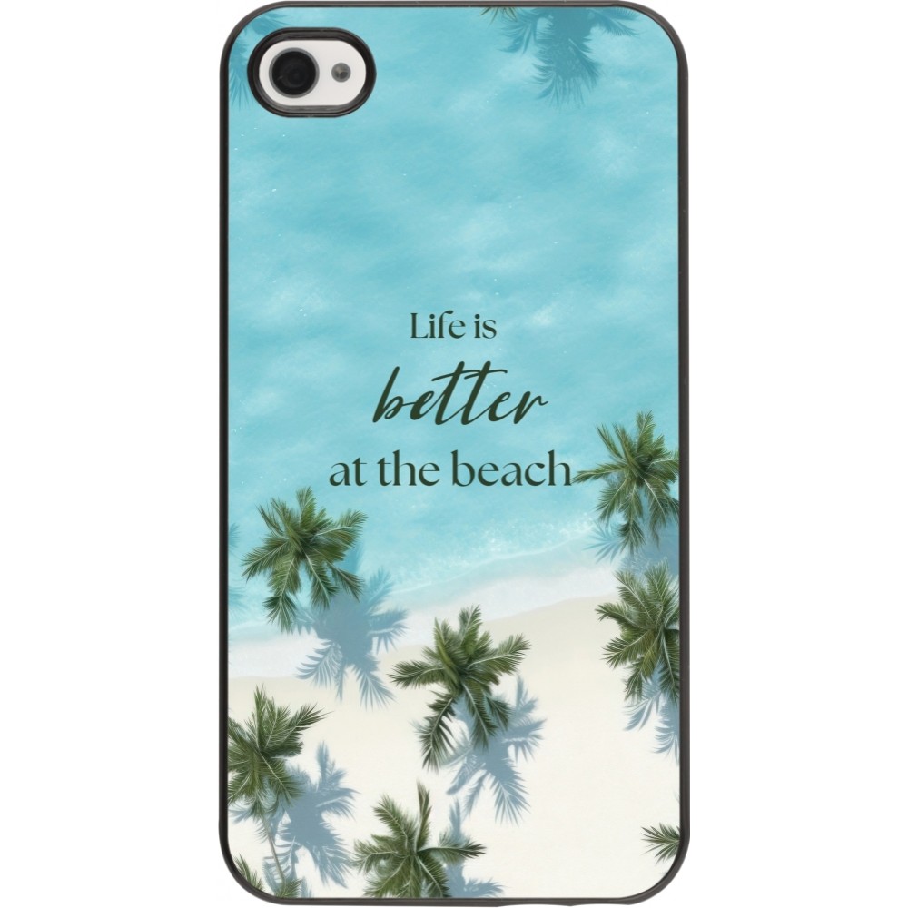 iPhone 4/4s Case Hülle - Summer 2025 Life is better at the beach