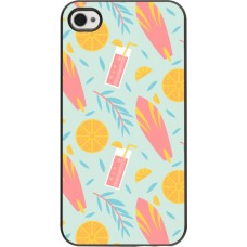 iPhone 4/4s Case Hülle - Summer 2025 Pattern citron