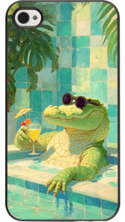 iPhone 4/4s Case Hülle - Crocodile in the swimming pool Summer 2026