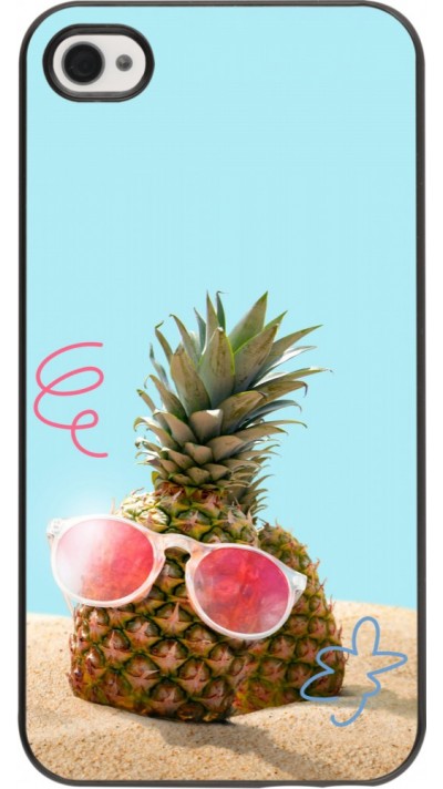 iPhone 4/4s Case Hülle - Pineapple with glasses Summer 2026