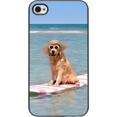 Coque iPhone 4/4s - Summer Dog on Paddle