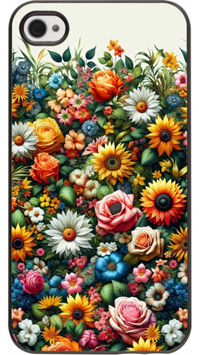 iPhone 4/4s Case Hülle - Sommer Blumenmuster