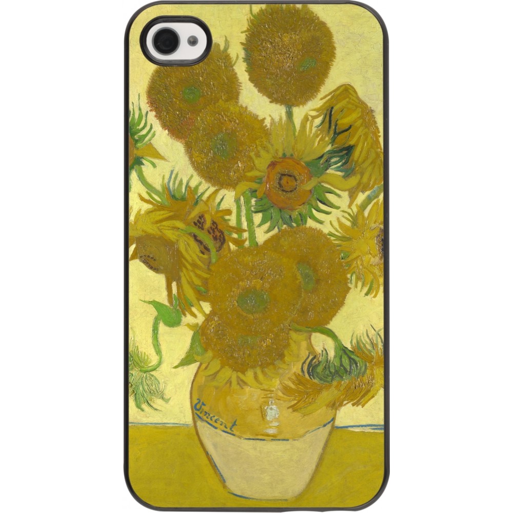 iPhone 4/4s Case Hülle - Kunstbild - Sonnenblumen  - Van Gogh