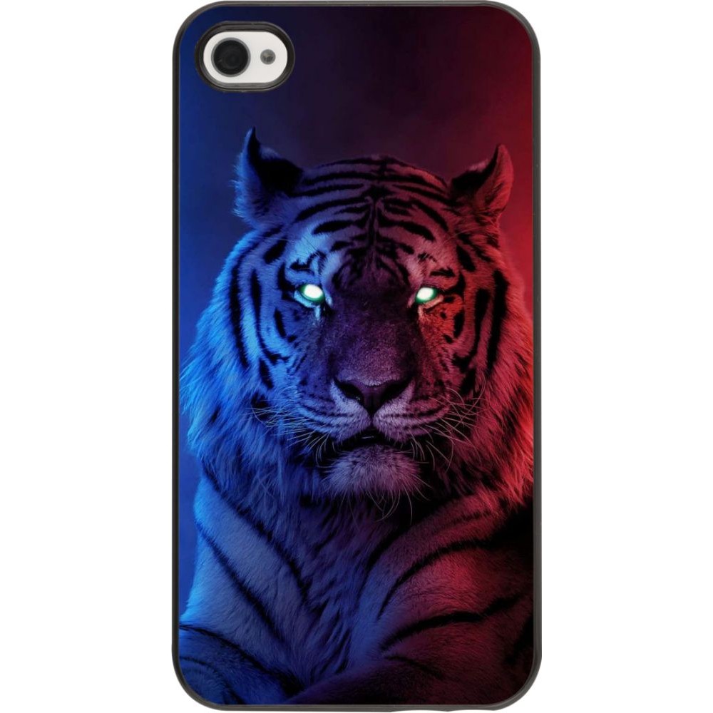 Coque iPhone 4/4s - Tiger Blue Red