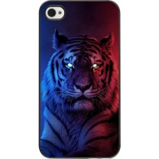 Coque iPhone 4/4s - Tiger Blue Red