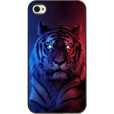 Coque iPhone 4/4s - Tiger Blue Red