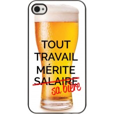 Hülle iPhone 4/4s - Tout travail mérite sa bière