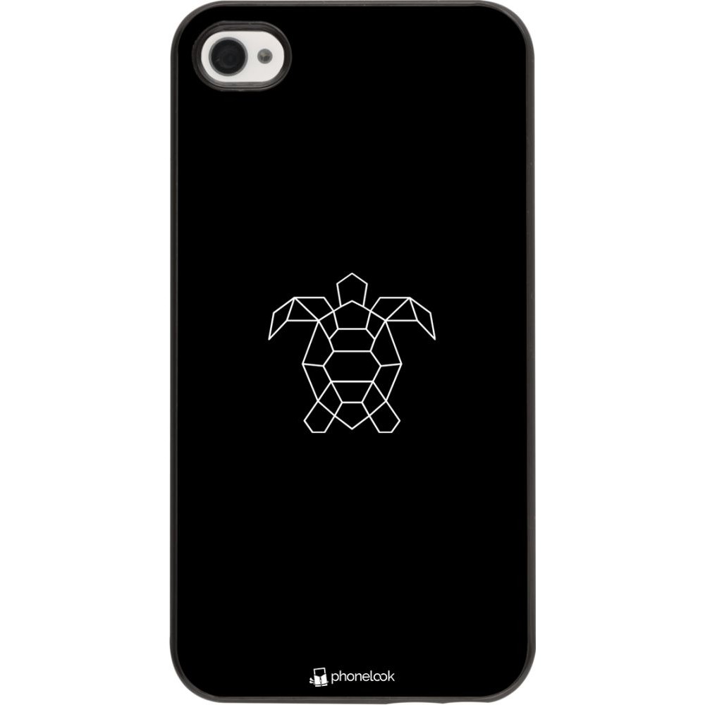 Coque iPhone 4/4s - Turtles lines on black