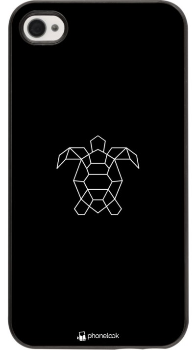 Coque iPhone 4/4s - Turtles lines on black