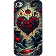 Coque iPhone 4/4s - Dark Love Coeur Sang