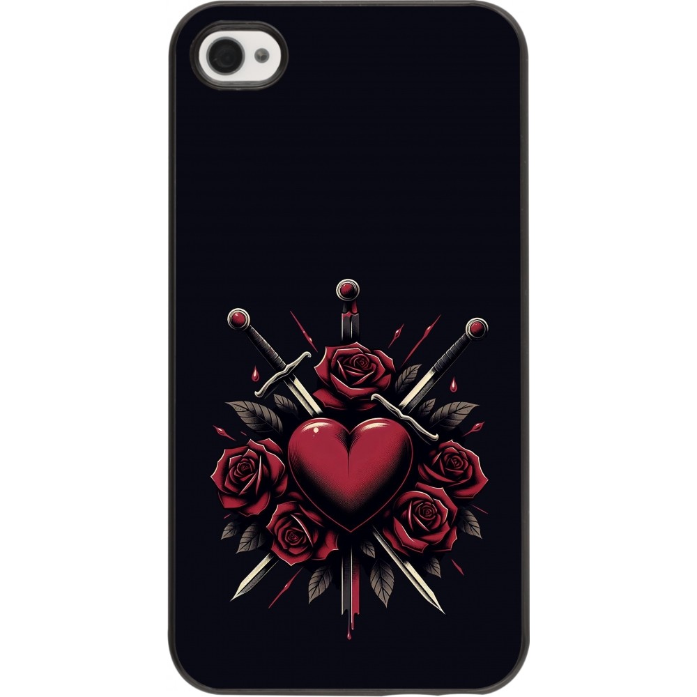 iPhone 4/4s Case Hülle - Valentine 2024 gothic love