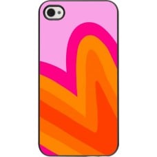 iPhone 4/4s Case Hülle - Valentine 2024 heart gradient