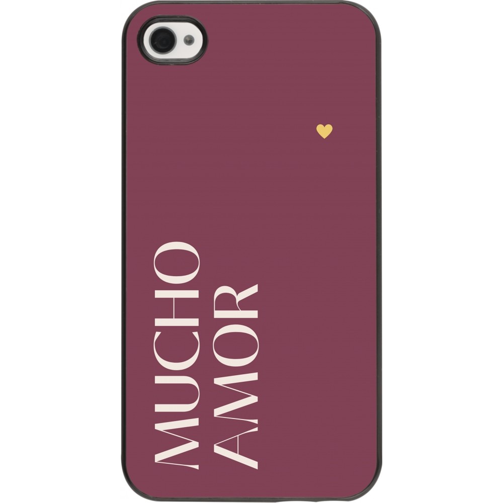 Coque iPhone 4/4s - Valentine 2024 mucho amor rosado