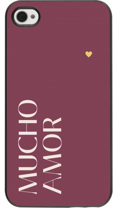 Coque iPhone 4/4s - Valentine 2024 mucho amor rosado