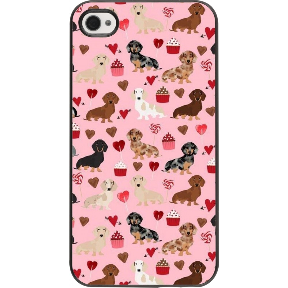 iPhone 4/4s Case Hülle - Valentine 2024 puppy love