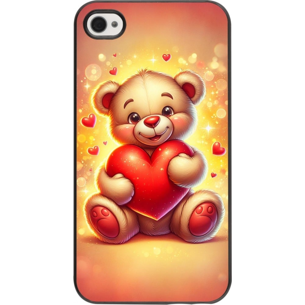 iPhone 4/4s Case Hülle - Valentin 2024 Teddy Liebe