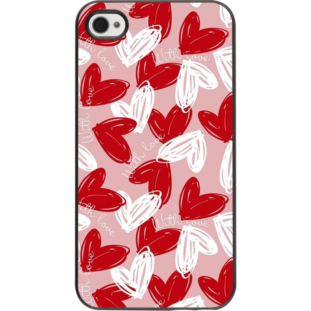 Coque iPhone 4/4s - Valentine 2024 with love heart