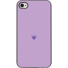 Coque iPhone 4/4s - Valentine 2023 purpule single heart