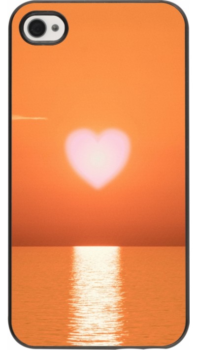 Coque iPhone 4/4s - Valentine 2023 heart orange sea