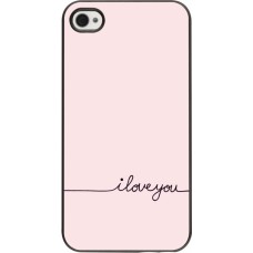 Coque iPhone 4/4s - Valentine 2023 i love you writing