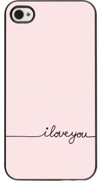 Coque iPhone 4/4s - Valentine 2023 i love you writing