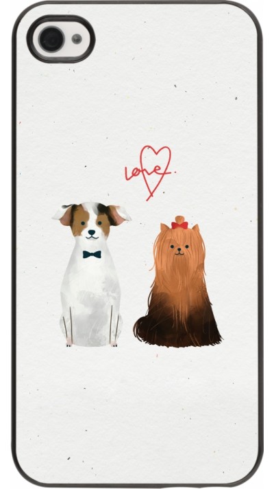 Coque iPhone 4/4s - Valentine 2023 love dogs