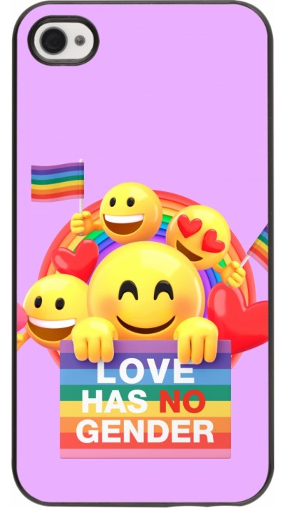 Coque iPhone 4/4s - Valentine 2023 love has no gender