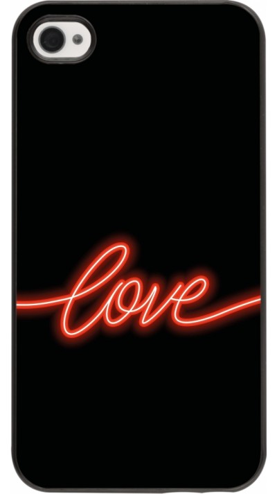 Coque iPhone 4/4s - Valentine 2023 neon love
