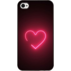 Coque iPhone 4/4s - Valentine 2023 single neon heart