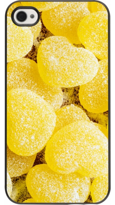 Coque iPhone 4/4s - Valentine 2023 sweet yellow hearts