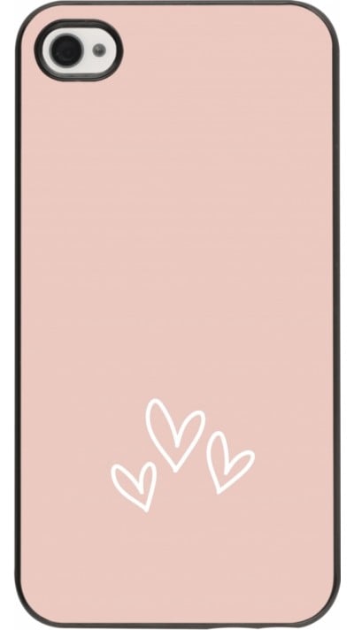 Coque iPhone 4/4s - Valentine 2023 three minimalist hearts