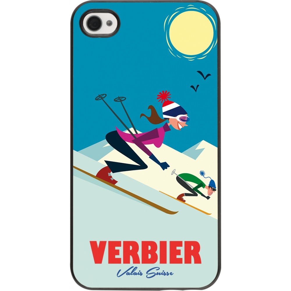 iPhone 4/4s Case Hülle - Verbier Ski Downhill