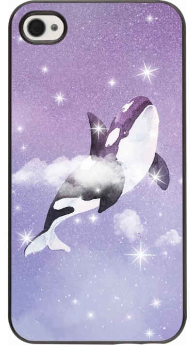 Coque iPhone 4/4s - Whale in sparking stars