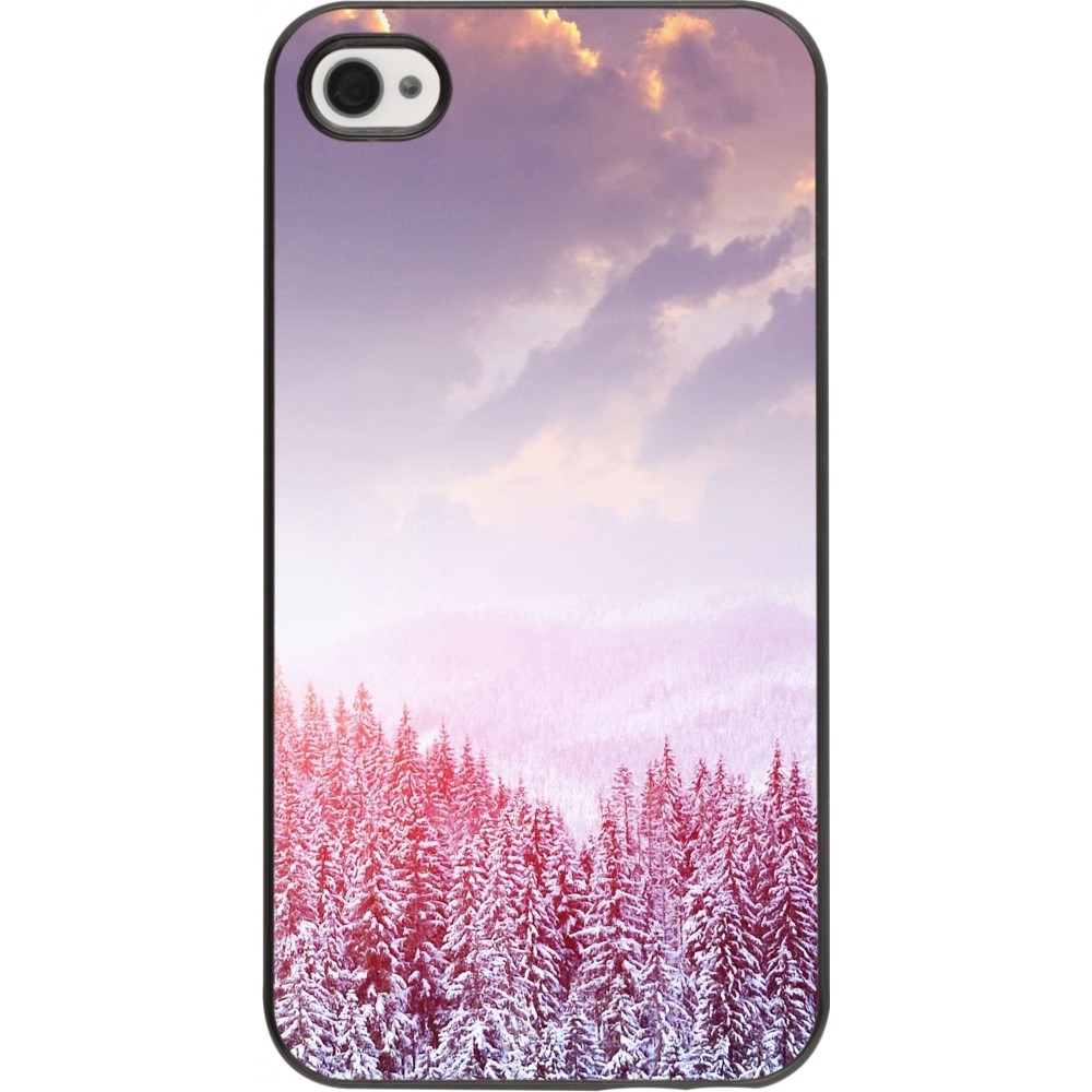 Coque iPhone 4/4s - Winter 22 Pink Forest