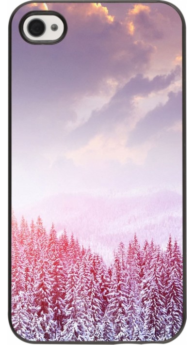 Coque iPhone 4/4s - Winter 22 Pink Forest