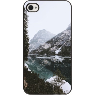 Coque iPhone 4/4s - Winter 22 snowy mountain and lake