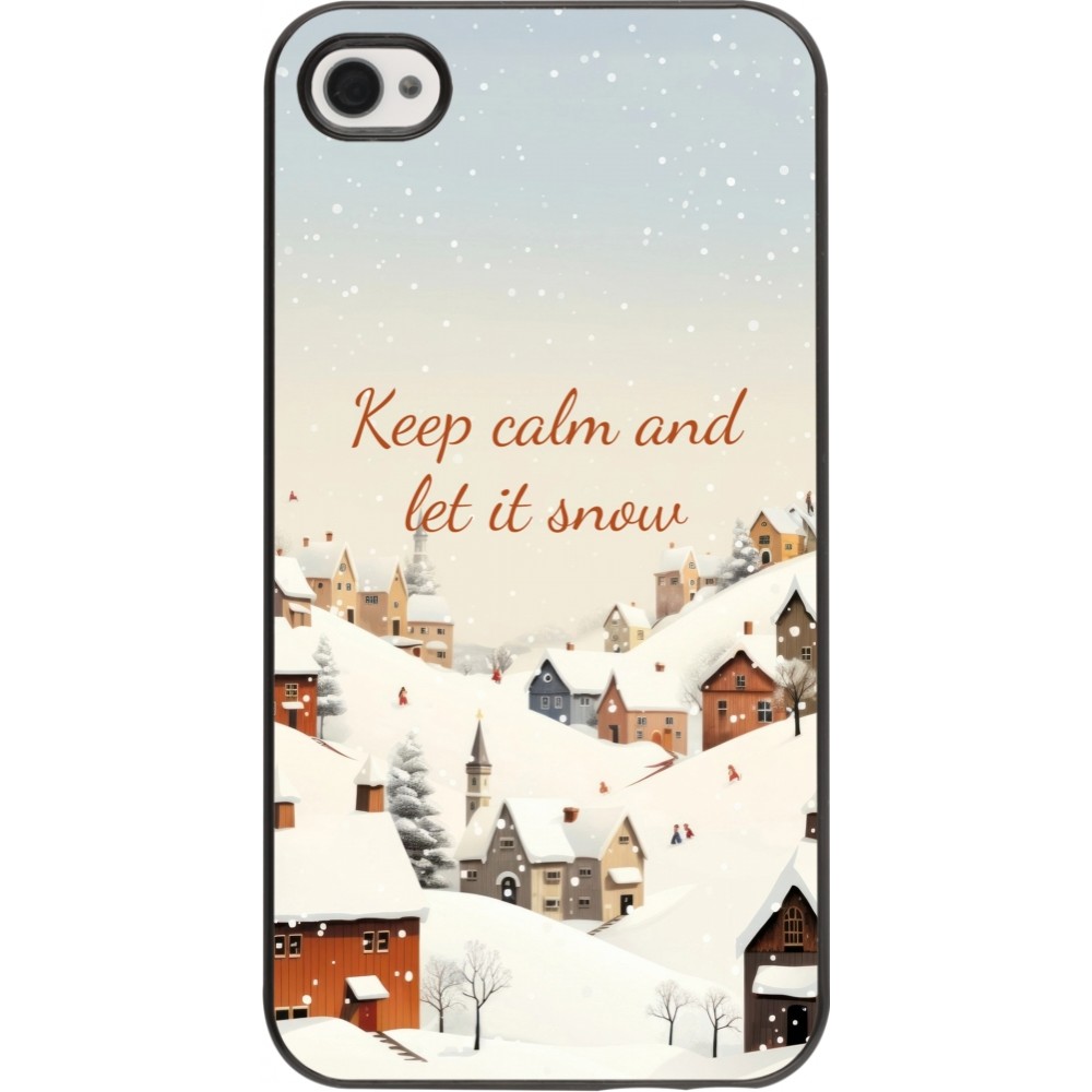 Coque iPhone 4/4s - Winter 25 Winter Keep calm and let it snow