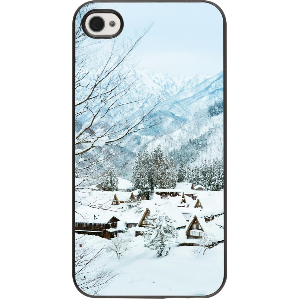 Coque iPhone 4/4s - Winter 25 Winter snowy landscape