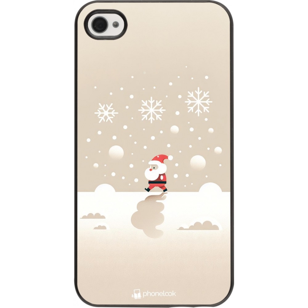 iPhone 4/4s Case Hülle - Weihnachten 2023 Minimalistischer Weihnachtsmann