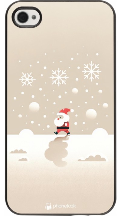 Coque iPhone 4/4s - Noël 2023 Minimalist Santa