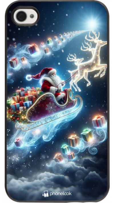 Coque iPhone 4/4s - Noël 2023 Père Noël enchanté