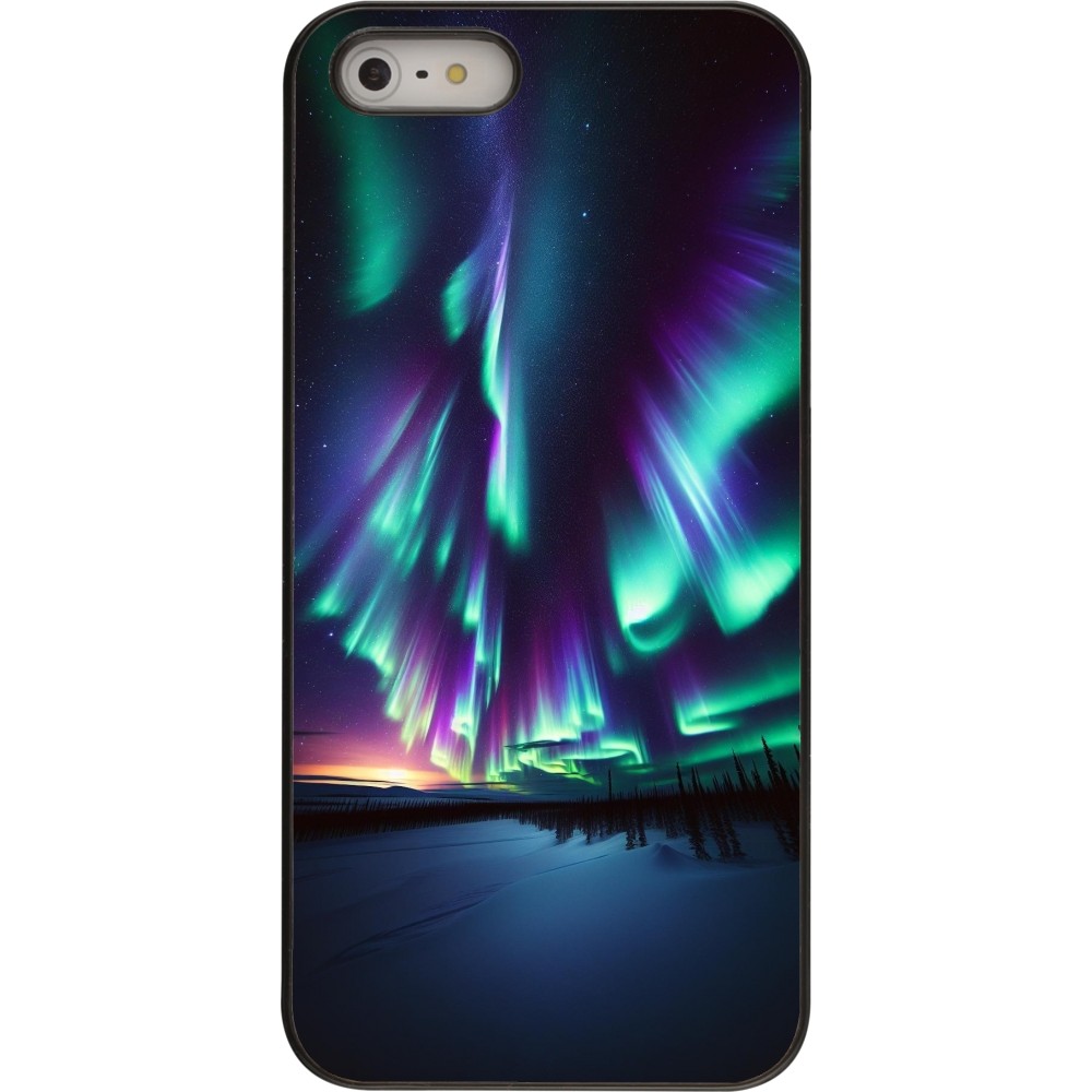 iPhone 5/5s / SE (2016) Case Hülle - Funkelndes Nordlicht