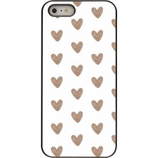 Coque iPhone 5/5s / SE (2016) - Autumn 2024 brown hearts