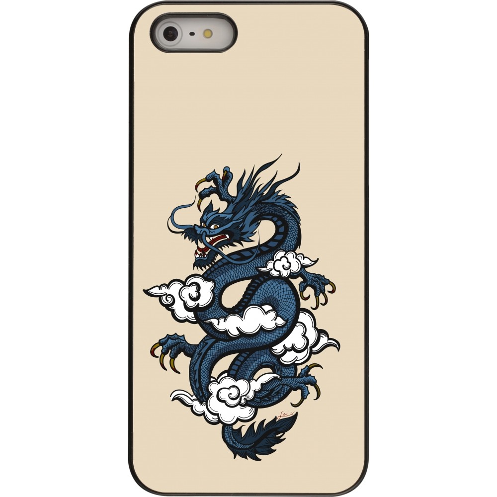 iPhone 5/5s / SE (2016) Case Hülle - Blue Dragon Tattoo