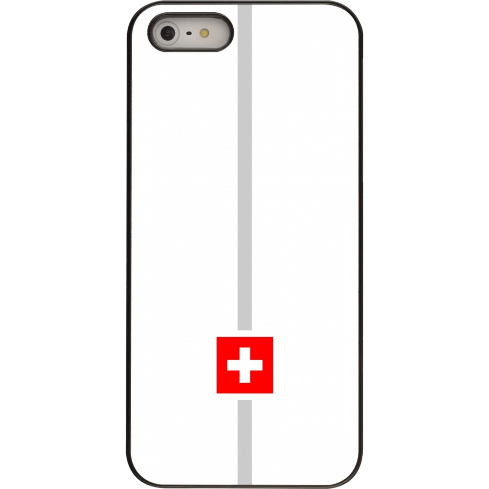 Coque iPhone 5/5s / SE (2016) - Canton CH blanc