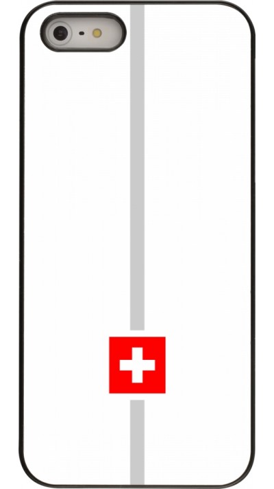 Coque iPhone 5/5s / SE (2016) - Canton CH blanc