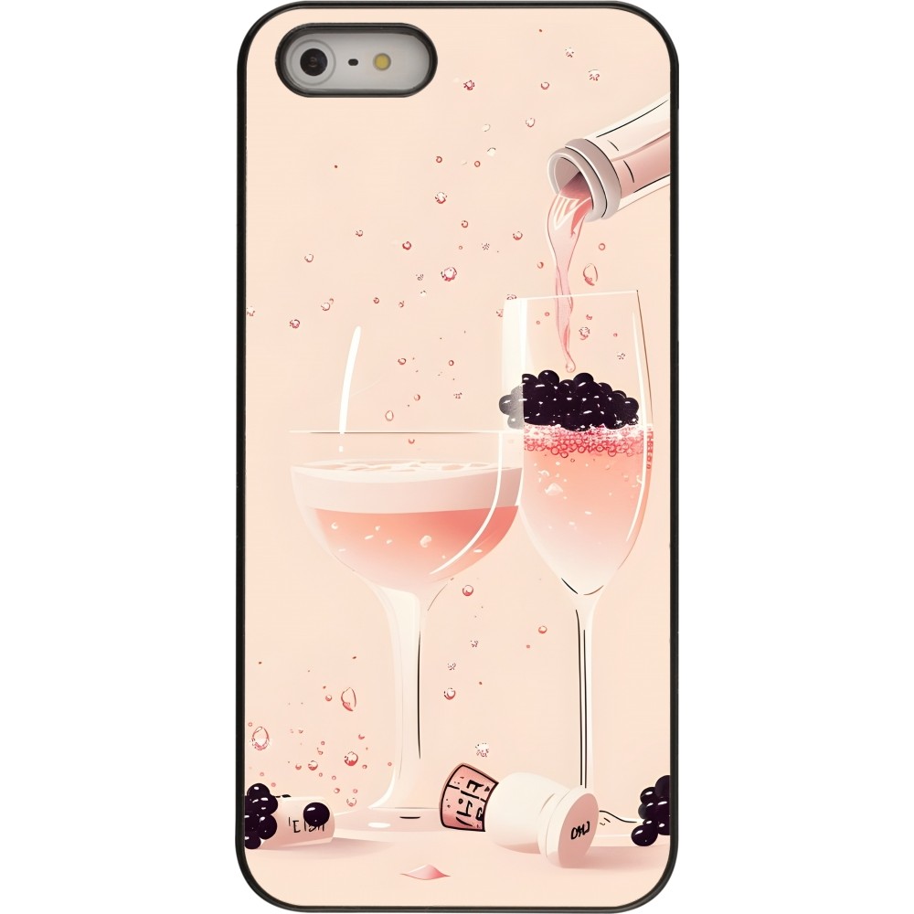 iPhone 5/5s / SE (2016) Case Hülle - Champagne Pouring Pink