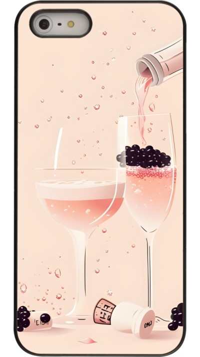 iPhone 5/5s / SE (2016) Case Hülle - Champagne Pouring Pink