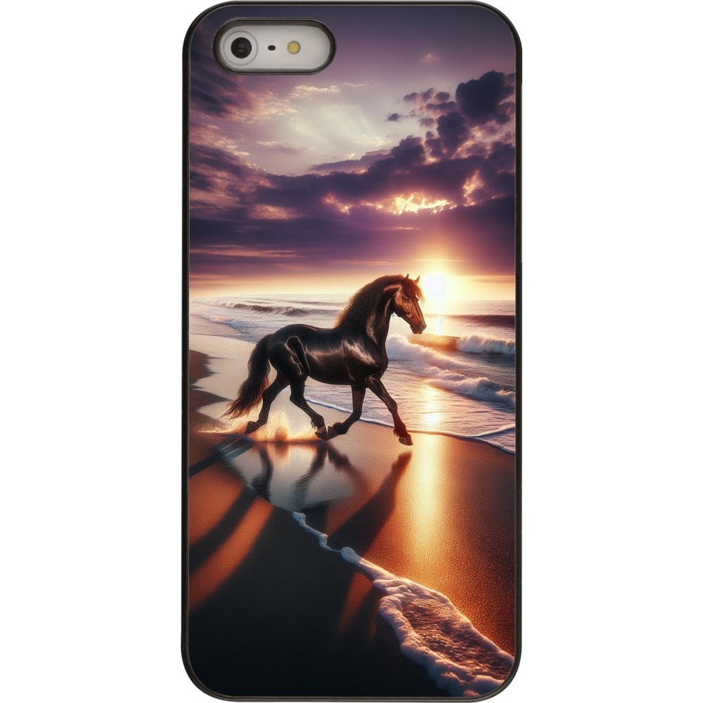 Coque iPhone 5/5s / SE (2016) - Cheval majestueux plage